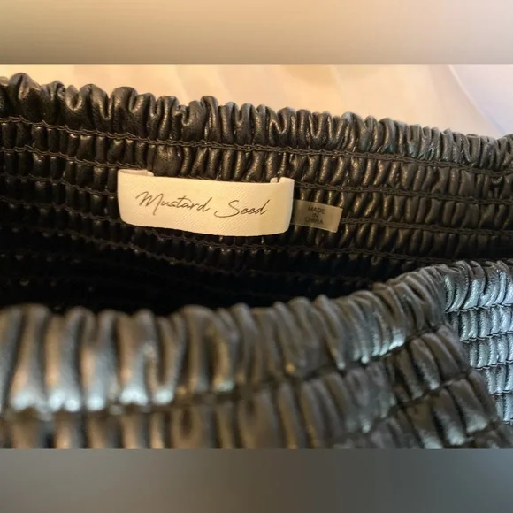 Mustard Seed faux leather skort - Picture 4 of 10